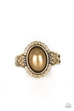 Pearl Party - Brass - Pearl - Ring - Paparazzi Accessories