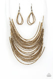 Catwalk Queen - Brass - Seed Bead - Necklace - Paparazzi Accessories