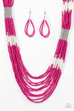 Let It BEAD - Pink - Seed Bead Necklace - Paparazzi Accessories