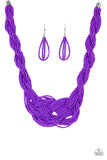 A Standing Ovation - Purple - Seed Bead Necklace - Paparazzi Accessories