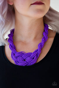 A Standing Ovation - Purple - Seed Bead Necklace - Paparazzi Accessories