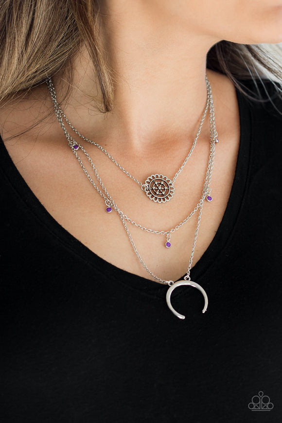 Lunar Lotus - Purple - Necklace - Paparazzi Accessories