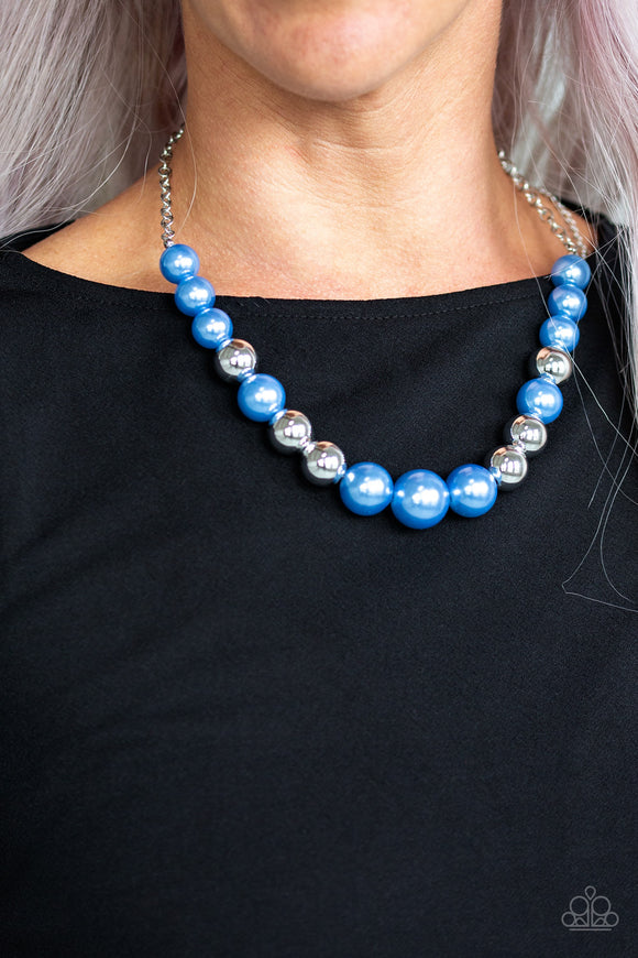 Take Note - Blue - Pearl - Necklace - Paparazzi Accessories