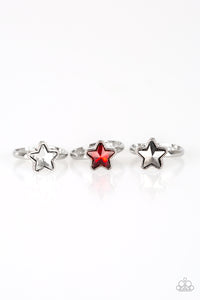 Starlet Shimmer - Fourth Of July - Star Rings - Set Of 10 - Paparazzi Accessories