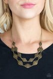 Make Yourself At HOMESTEAD - Brass - Necklace - Paparazzi Accessories