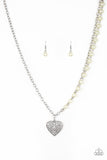 Forever In My Heart - Yellow Pearl - Necklace - Paparazzi Accessories