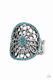 Springtime Shimmer - Blue - Ring - Paparazzi Accessories