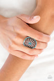 Springtime Shimmer - Blue - Ring - Paparazzi Accessories