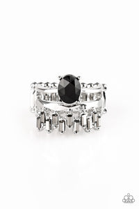 Crowned Victor - Black - Ring - Paparazzi Accessories