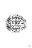 Tiki Tribe - Silver - Ring - Paparazzi Accessories