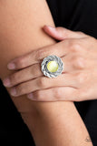 Gardenia Glow - Yellow - Ring - Paparazzi Accessories