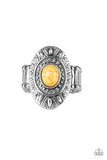 Stone Fox - Yellow - Ring - Paparazzi Accessories