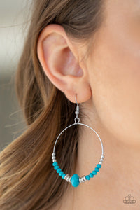 Retro Rural - Blue - Bead - Earrings - Paparazzi Accessories