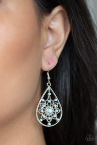 A Flair For Fabulous - Blue - Beaded - Filigree - Earrings - Paparazzi Accessories