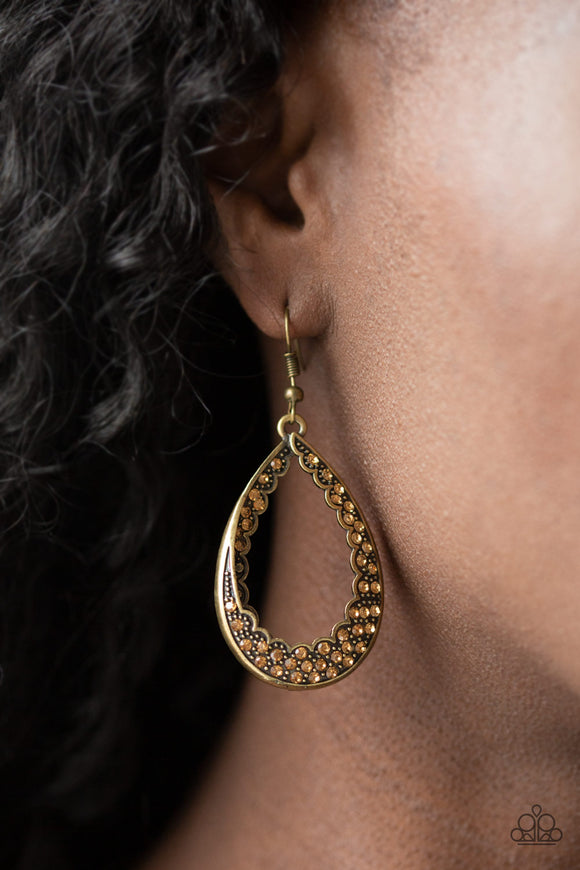 Royal Treatment - Brass - Earrings - Paparazzi Accessories