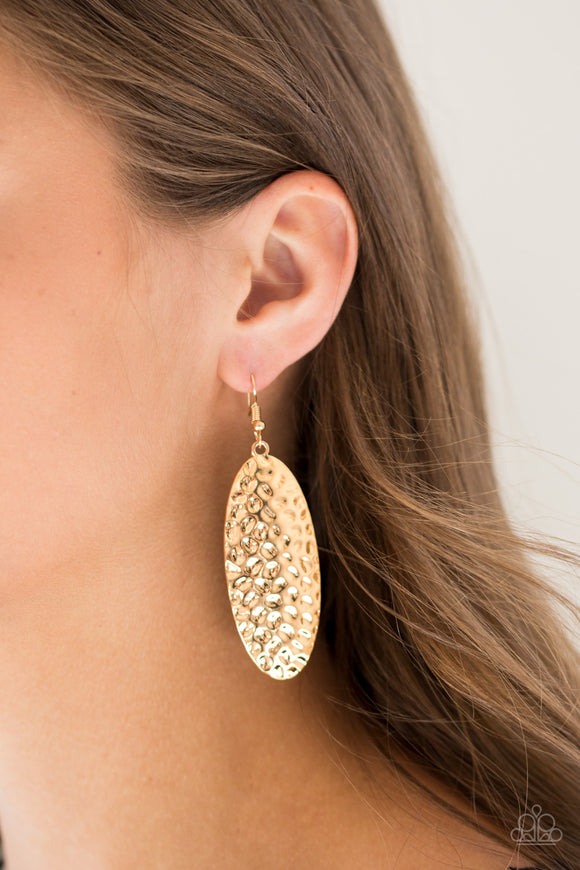 Radiantly Radiant - Gold- Earrings - Paparazzi Accessories