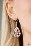 Fabulously Wealthy - Orange Coral - Pearl - Earrings - Paparazzi Accessories