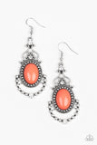 CAMEO and Juliet - Orange Coral - Earrings - Paparazzi Accessories