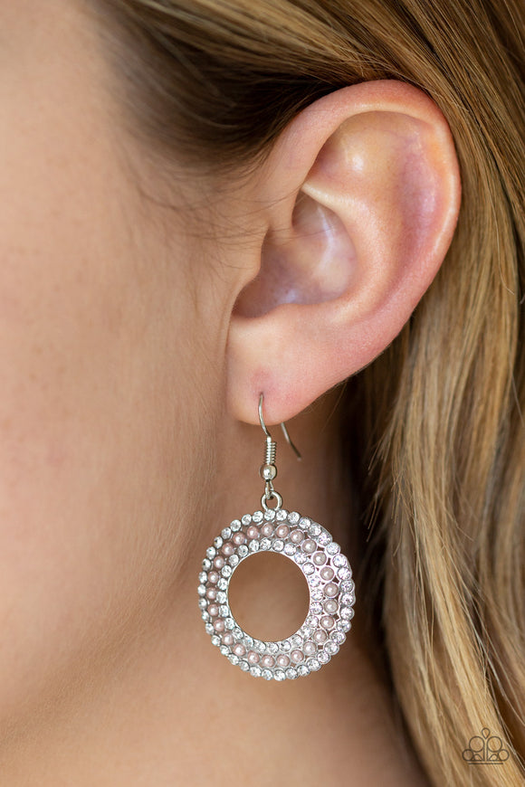 Sparkle Splurge - Pink - Pearl - Earrings -Paparazzi Accessories