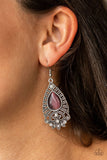 Majestically Malibu - Purple - Moonstone - Earrings - Paparazzi Accessories