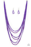 Totally Tonga - Purple - Seed Bead - Necklace - Paparazzi Accessories