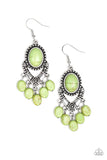 Southern Sandstone - Green - Stone - Earrings - Paparazzi Accessories