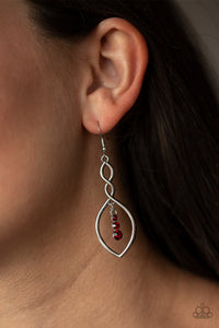 Timeless Twist - Red - Earrings - Paparazzi Accessories