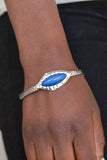 Mason Minimalism - Blue - Bead - Silver - Stretch Bracelet - Paparazzi Accessories