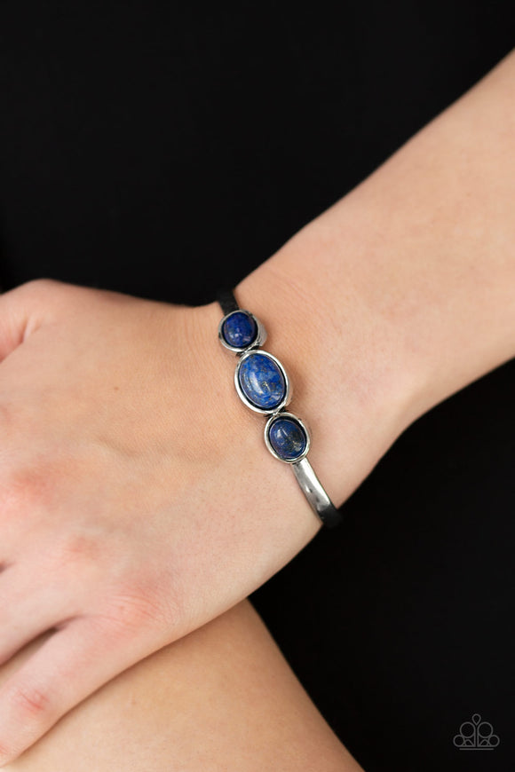 ROAM Rules - Blue - Stone - Cuff Bracelet - Paparazzi Accessories