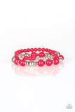 Colorful Collisions - Pink - Stretch Bracelet - Paparazzi Accessories