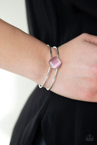 Turn Up The Glow - Pink - Moonstone - Cuff Bracelet - Paparazzi Accessories