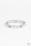 Poised For Perfection - Silver - Pearl Bracelet - Paparazzi Accessories