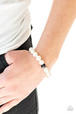 Voila! - White - Pearl - Stretch Bracelet - Paparazzi Accessories