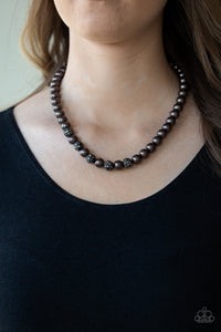 Posh Boss - Black - Pearl - Necklace - Paparazzi Accessories