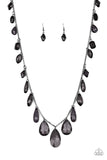 GLOW And Steady Wins The Race - Black - Necklace - Paparazzi Accessories