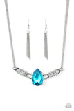Way To Make An Entrance - Blue - Necklace - Paparazzi Accessories