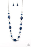 Shimmer Simmer - Blue - Necklace - Paparazzi Accessories
