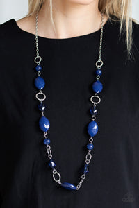 Shimmer Simmer - Blue - Necklace - Paparazzi Accessories