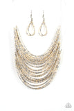 Catwalk Queen - Multi Colored  (Gold/Silver) - Seed Bead - Necklace - Paparazzi Accessories