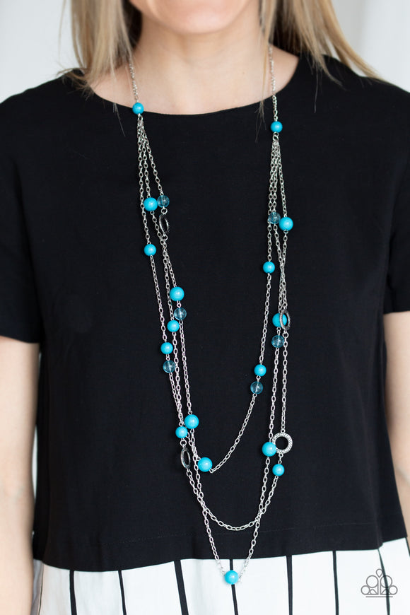 Brilliant Bliss - Blue - Necklace - Paparazzi Accessories