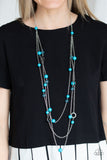 Brilliant Bliss - Blue - Necklace - Paparazzi Accessories