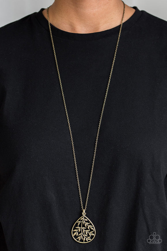 BOUGH Down - Brass - Necklace - Paparazzi Accessories