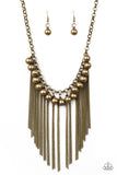 Powerhouse Prowl - Brass - Necklace - Paparazzi Accessories