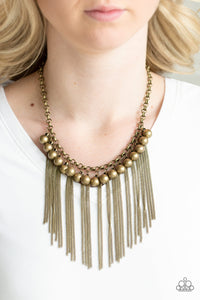 Powerhouse Prowl - Brass - Necklace - Paparazzi Accessories