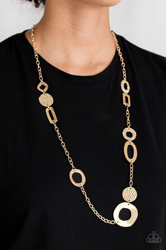 Metro Scene - Gold - Necklace -  Paparazzi Accessories