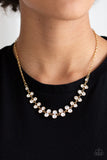 Super Starstruck - Gold - Rhinestone - Necklace - Paparazzi Accessories