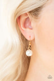 5th Avenue Fleek - White Pearl - Gold - Necklace - Paparazzi Accessories