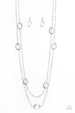 Back For More - Green - Bead - Silver Necklace - Paparazzi Accessories