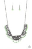 Boho Baby - Green - Beaded Necklace - Paparazzi Accessories