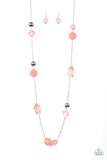 Royal Roller - Coral Orange - Necklace - Paparazzi Accessories